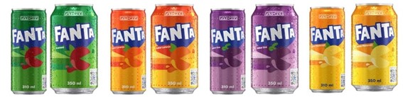 fanta, pac-man, latinhas