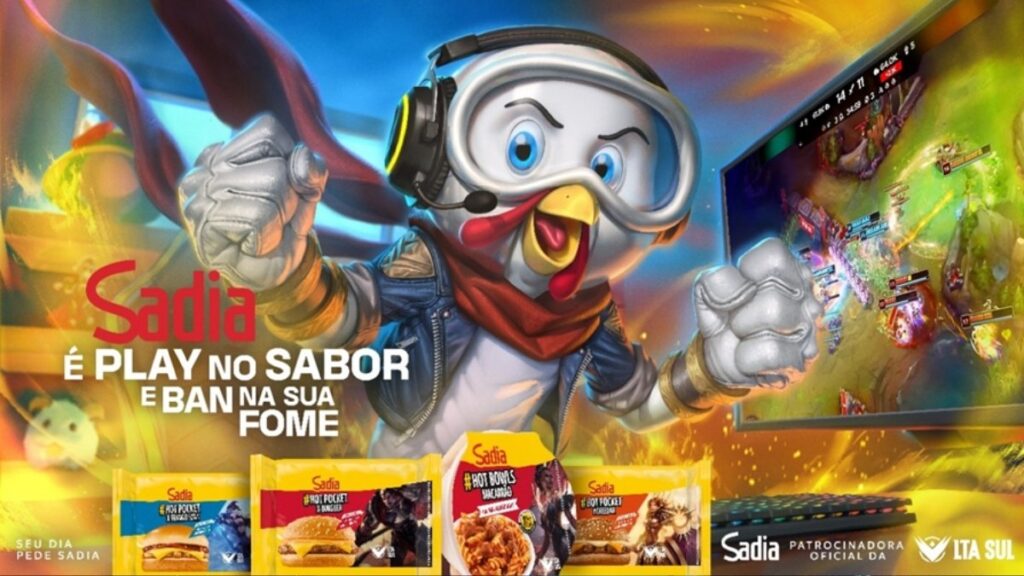 sadia, lta sul, riot games, linha gamer, hot pocket