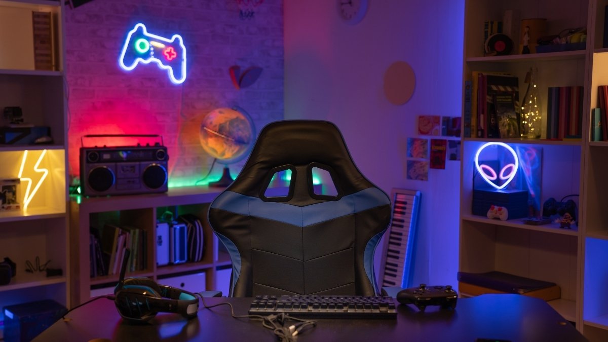 rgb, áudio, iluminação, quarto gamer