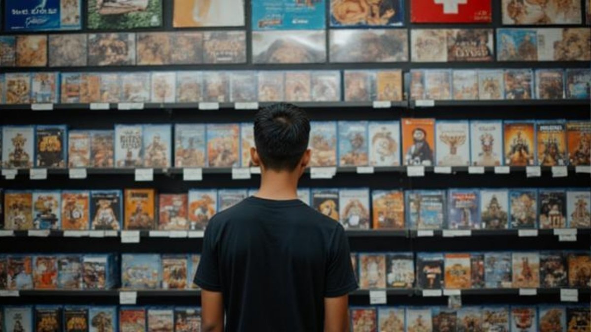 jogos, prateleira, loja, locadora, loja de games, consumidor, catálogo